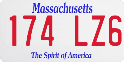 MA license plate 174LZ6