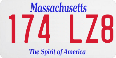 MA license plate 174LZ8