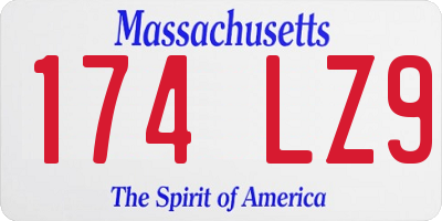 MA license plate 174LZ9