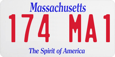 MA license plate 174MA1