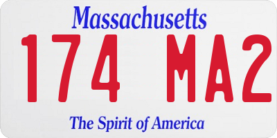 MA license plate 174MA2