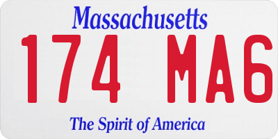 MA license plate 174MA6