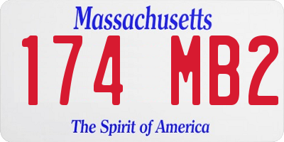 MA license plate 174MB2