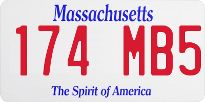 MA license plate 174MB5
