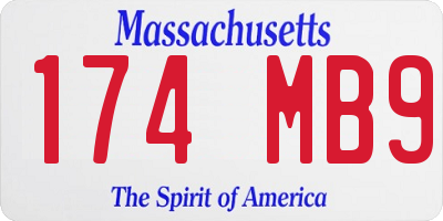 MA license plate 174MB9