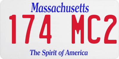 MA license plate 174MC2