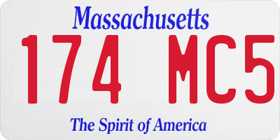 MA license plate 174MC5