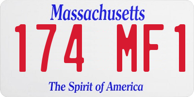 MA license plate 174MF1