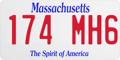 MA license plate 174MH6