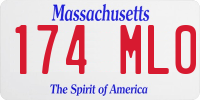 MA license plate 174ML0