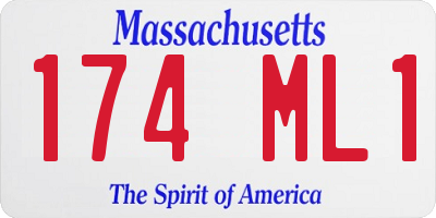 MA license plate 174ML1