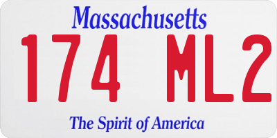 MA license plate 174ML2