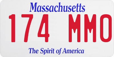 MA license plate 174MM0