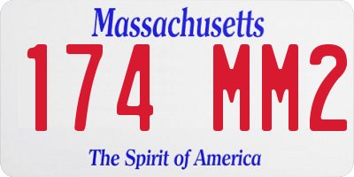 MA license plate 174MM2