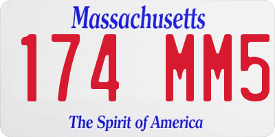 MA license plate 174MM5