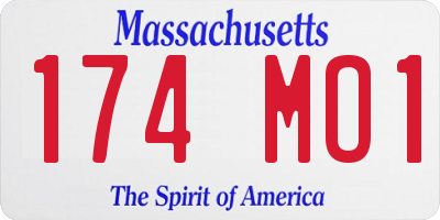 MA license plate 174MO1