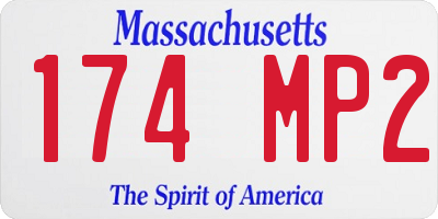 MA license plate 174MP2