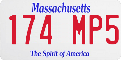 MA license plate 174MP5