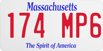 MA license plate 174MP6