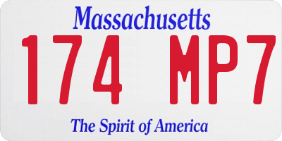 MA license plate 174MP7