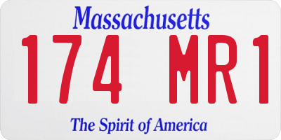 MA license plate 174MR1