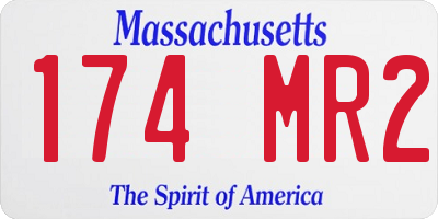 MA license plate 174MR2