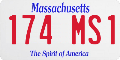 MA license plate 174MS1
