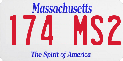 MA license plate 174MS2
