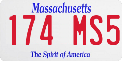 MA license plate 174MS5