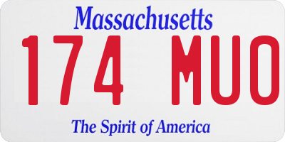MA license plate 174MU0