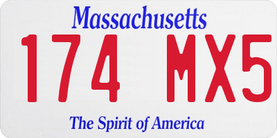 MA license plate 174MX5