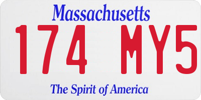 MA license plate 174MY5
