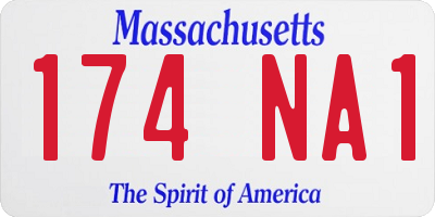 MA license plate 174NA1