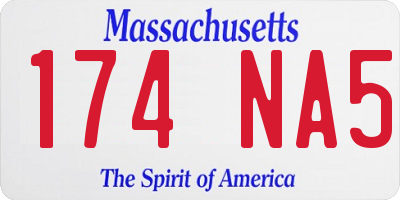 MA license plate 174NA5
