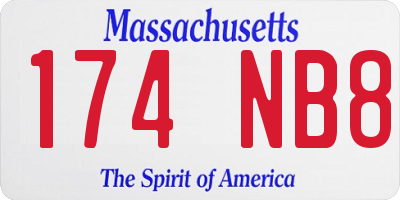 MA license plate 174NB8