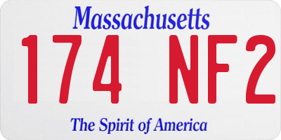 MA license plate 174NF2