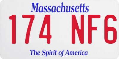 MA license plate 174NF6