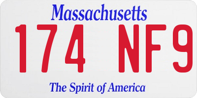 MA license plate 174NF9