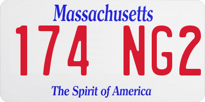 MA license plate 174NG2