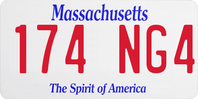 MA license plate 174NG4