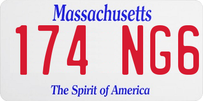 MA license plate 174NG6