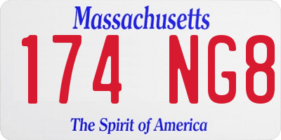 MA license plate 174NG8