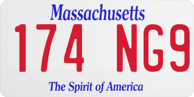 MA license plate 174NG9