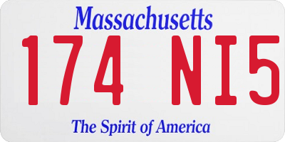 MA license plate 174NI5