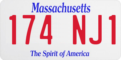 MA license plate 174NJ1