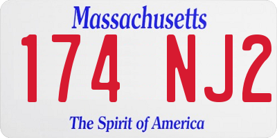 MA license plate 174NJ2