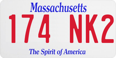 MA license plate 174NK2
