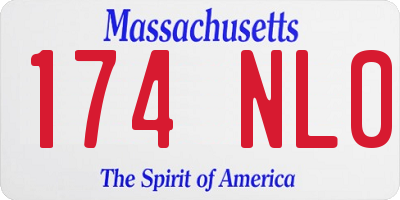 MA license plate 174NL0