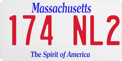 MA license plate 174NL2
