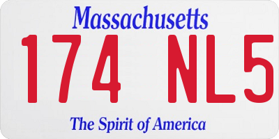MA license plate 174NL5